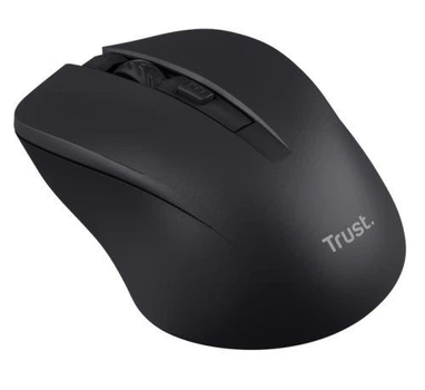 Мышь беспроводная Trust Mydo Silent, черный, USB 2.4GHz, оптическая, 1000/1400/1800 dpi, 4 кнопки, снижение звука щелчка мыши