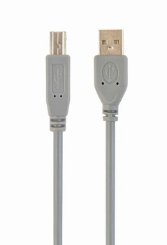 Кабель USB 2.0 AM - USB BM, 1.8 м, Grey, Cablexpert (CCP-USB2-AMBM-6G)