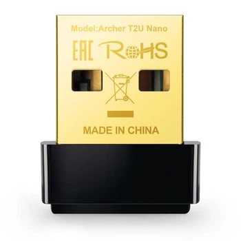 Сетевой адаптер USB TP-LINK Archer T2U Nano / AC600 Wireless 802.11ac Dual Band USB Adapter, mini-size, USB 2.0