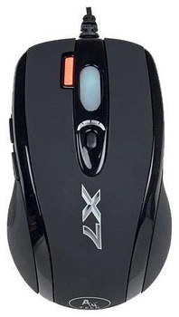 Мышь A4Tech X-710BK Game Oscar mouse черный, Optical, USB, 2000 dpi, Gaming X7, настройка режима DPI, кнопка тройного выстрела,