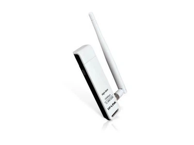 Сетевой адаптер USB TP-LINK TL-WN722N, белый, до 150 Мбит/с, 802.11n, WPS, USB 2.0, съемная антенна