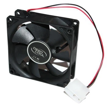 Вентилятор 80 мм, DeepCool XFAN 80, черный, 80х80х25 мм, 1800 об/мин, 20.3 дБ, Molex, гидродинамический подшипник (DP-FDC-XF80)