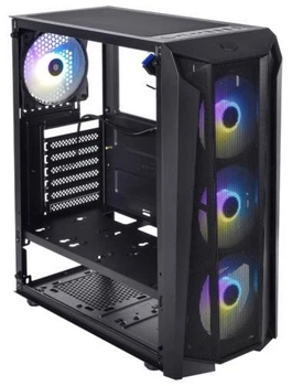 Корпус Qube BOREY черный, без БП, Mini Tower, ATX, Mini ITX, 1хUSB 3.0, 2хUSB 2.0, 390x190x440 мм, 4.35 кг (BOREY_F5NU3)