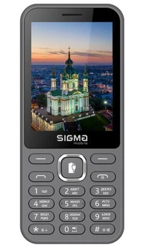 Мобільний телефон Sigma mobile X-style 31 Power TYPE-C, Grey, 2 Mini-SIM, дисплей 2.8' кольоровий (240x320), моноблок, MediaTek
