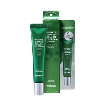 Антивозрастной крем для кожи вокруг глаз с плацентой PRETTYSKIN Wrinkle Eraser Roll On Eye Cream Placenta 30 m
