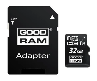Карта пам'яті microSDHC, 32Gb, Goodram M1AA, Class10 UHS-I U1, адаптер SD, до 100/10 МБ/с (M1AA-0320R12)