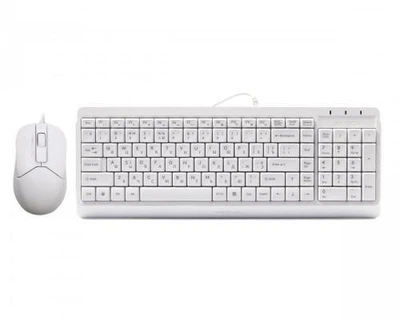 Комплект A4Tech Fstyler Sleek Multimedia Comfort F1512, белый, клавиатура+мышь, USB