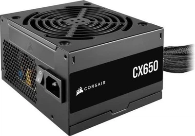 Блок питания 650 Вт, Corsair CX650, черный, 80+ Bronze, 120 мм, 2xMolex / 3xSATA / 2x6+2-pin / 1x4+4-pin / 1x20+4-pin, защита
