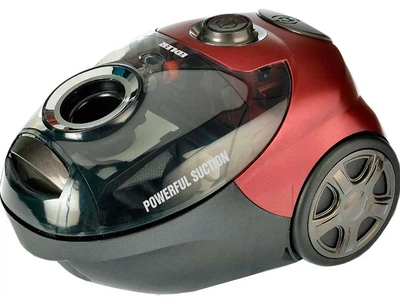 Пилосос Edler ED-1808RB, чорний/Red, 1400W, мішковий, об'єм пилозбірника 2л, багаторазовий мішок, насадки універсальна щітка