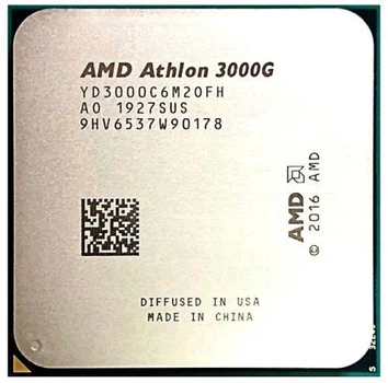 Процесор AMD (AM4) Athlon 3000G, Tray, 2x3.5 ГГц, Radeon Vega 3, L3 4Мб, Picasso, 12 нм, TDP 35 Вт (YD3000C6M2OFH)