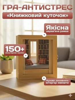 Игрушка антистресс интерактивная библиотека из с двумя подушками, в набор входит +150 миниатюрных книг
