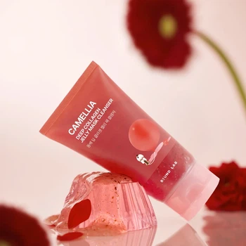 Очищувальний желейний гель для обличчя з камелією та колагеном ROUND LAB Camellia Deep Collagen Jelly Mask Cleanser, 150 мл