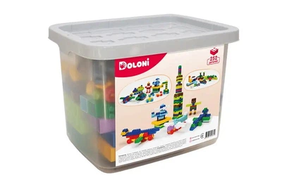 Конструктор DOLONI TOYS Спецтехника/Аэродром/Ферма/Ранчо в контейнере 252 дет (013999/03)