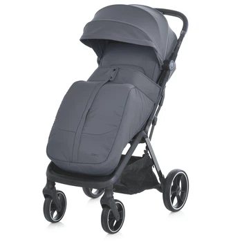 Детская прогулочная коляска EL CAMINO BEYA (ME 1127-B Midnight Gray) с чехлом на ножк