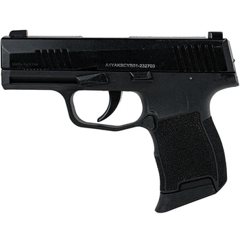 Пистолет сигнальный Aksa Arms AK21 CC-01 cal.9 PAK (Sig Sauer P365) черный