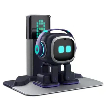 Розумний робот-компаньйон LIVING.AI EMO GO HOME Black з AI та автоматичною зарядною станцією