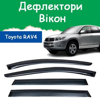 Дефлекторы боковых окон Toyota RAV4 III Тойота РАВ4 3 5 дверей 2006-2012 ветровики