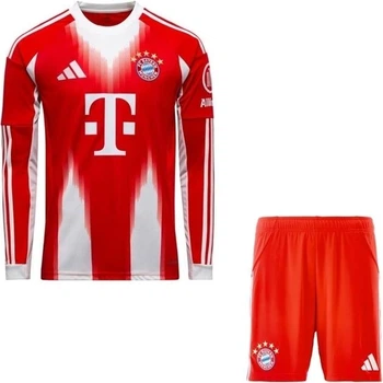 Футбольная форма с длинным рукавом Бавария (Bayern Munich) 2025-2026 домашняя красно-белая L F0411