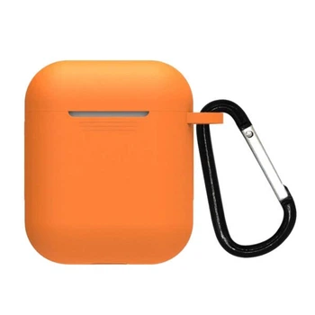 Чехол (накладка) Apple AirPods / AirPods 2, Ultra Thin Silicone Case, Оранжевый - 235382