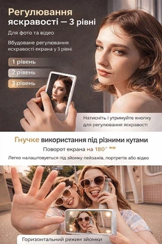 Селфи-зеркало MagSafe K15 с экраном и подсветкой
