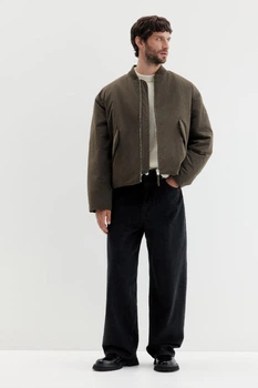 Куртка H&M Boxy Fit утеплена хакі 1295811002 M