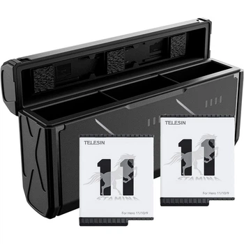 Зарядное устройство Telesin Multifunctional Storage Charging Box 15 Вт + 2 акумулятора Stamina для GoPro (GP-PT-G01) [91538]