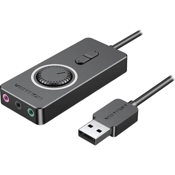 Звуковая карта Vention Audio USB 3х3.5mm jack 0.15m Volume Control (CDRBB) [143126]