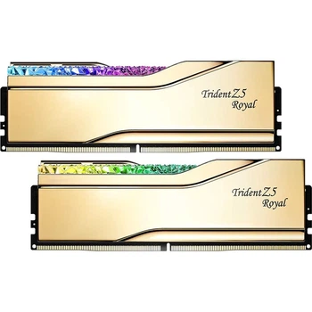 Модуль памяти DDR5 G.Skill Trident Z5 Royal 2x32GB 6000MHz Gold (F5-6000J2836G32GX2-TR5G) [148625]