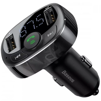АЗП FM модулятор Baseus S-09A 10W (2USB-A) (CCMT) Black