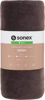 Плед Sonex флисовый Derby Двуспальный 160х200 коричневый (SO102543)