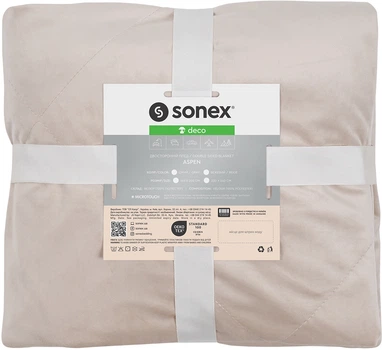 Плед-покрывало Sonex Aspen двустороннее Евро 220х240 бежевое (SO102547)