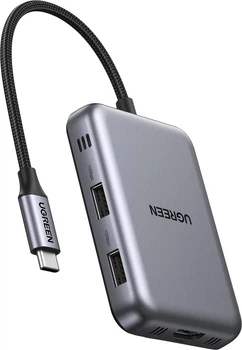 USB-хаб Ugreen USB-C 7in1 HDMI Hub USB-C USB-A SD/TF Gray (6941876267590)