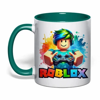 Чашка з друком "Roblox" (колір темно-зелений) (36538)