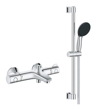 Смеситель для ванны GROHE Grohtherm 800 34567000 с душевым гарнитуром QuickFix Vitalio Start 110 27948001