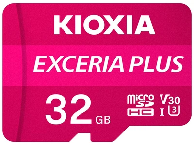 Карта памяти KIOXIA Exceria Plus microSDHC 32GB Class 10 UHS-I V30 (LMPL1M032GG2)