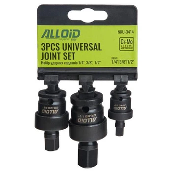 Набір ударних карданів Alloid 1/4", 3/8", 1/2"