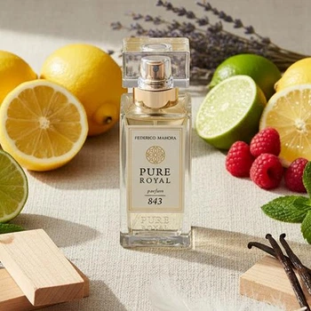 ПАРФУМИ ЖІНОЧІ PURE ROYAL 843 Federico Mahora, 50 мл – деревний та елегантний аромат із нотами мандарину, лимону та лаванди
