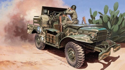 Збірна модель 1:35 автомобільна гармата M6 Gun Motor Carriage WC-55 Italeri 6555