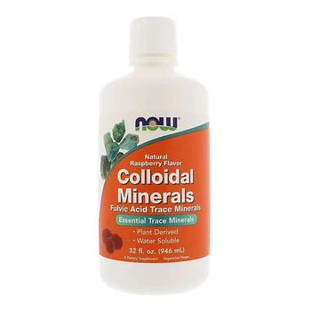 Колоїдні мінерали Фульвової кислоти (Colloidal Minerals) 30 мл 946 мл зі смаком малини NOW-01406
