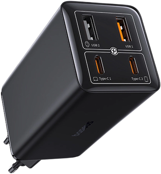 Ładowarka sieciowa Baseus GaN6 Pro 100W 2 x USB-C 2 x USB-A Black (6932172644505)