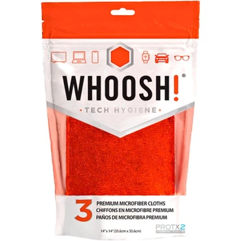 Набір для чищення Whoosh! 3 PACK CLOTHS Ганчірки з мікрофібри 3шт (35,6 х 35,6 см)