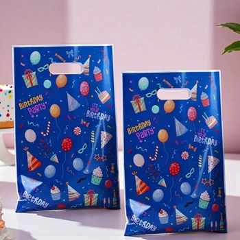 Пакети подарункові дитячі поліетиленові Happy Birthday 16 х 25 см 10 шт (031534)