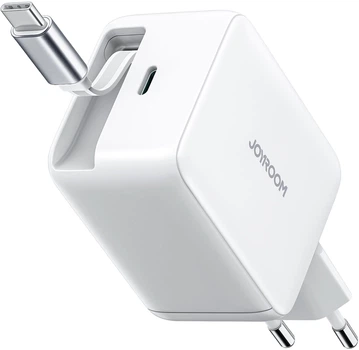 Мережевий зарядний пристрій JOYROOM JR-TCL06 67W GaN USB-C White (6956116771140)