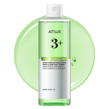 Тонер для очищения кожи с азелаиновой кислотой 3% Anua Azelaic Acid 3 Cica Skin Clarifying Toner, 250 мл