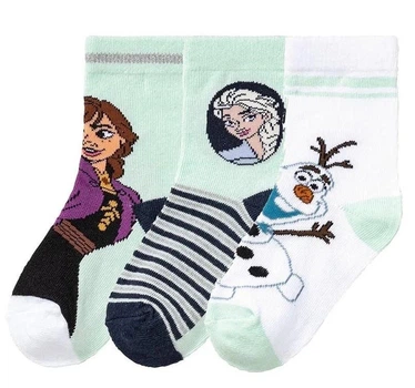 Шкарпетки дитячі для дівчинки Frozen комплект 3 пари 23-26р Різнобарвний (25/100)