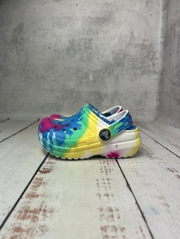Крокси дитячі CROCKS Lined Tie Dye Original 19/20р-12см Різнобарвний (659)