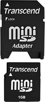 Карта пам'яті Transcend miniSD 1GB + SD-адаптер (TS1GSDM)