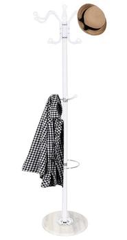 Вішалка для одягу SPRINGOS HA2033 Підлогова 12 гачків метал 175 см Біла (5907719412900)