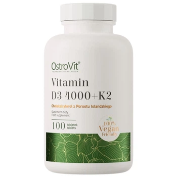 Вітаміни Ostrovit Vitamin D3 4000+K2 VEGE 100tabl