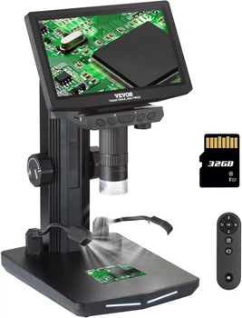 Цифровой ЖК-микроскоп VEVOR W7 Full HD USB MicroSD Windows Б/В